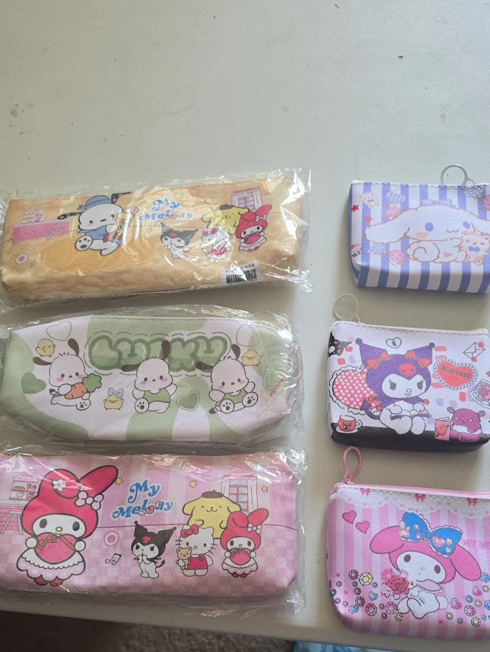 Sanrio Pink & Pastel My Melody and Friends Coin Pouch Set